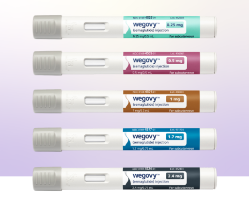 Wegovy (semaglutide) 0.25mg-2.4mg